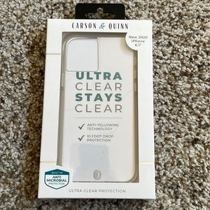 NWT Carson and Quinn Clear iPhone 6.1” case, never been out of packaging.